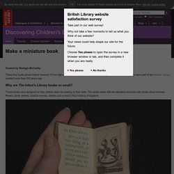 Réalise ton propre livre miniature avec la British Library