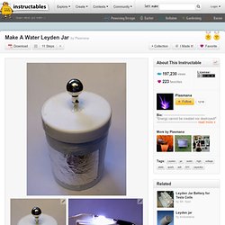 Make A Water Leyden Jar