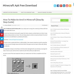How To Make An Anvil In Minecraft [Step By Step Guide]