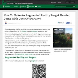How to Make an Augmented Reality Game with Open CV