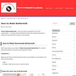 Easy Homemade Buttermilk