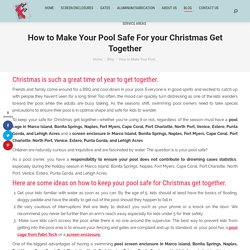 How to Make Your Pool Safe For your Christmas Get Together in FL