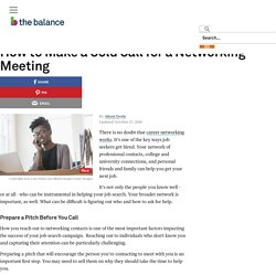 How to Make a Cold Call for a Networking Meeting