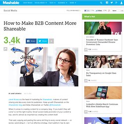 How to Make B2B Content More Shareable