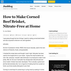 How to Make Corned Beef Brisket, Nitrate-Free at Home