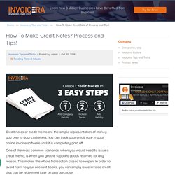 Want to Make Credit Note? Here is the Process !