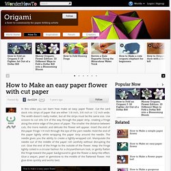 How to Make an easy paper flower with cut paper