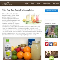 Make Your Own Electrolyte Energy Drink