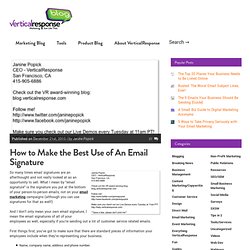 How to Make the Best Use of An Email Signature