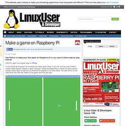Make a game on Raspberry Pi