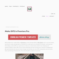 Make GIFS in Premiere Pro — Premiere Gal