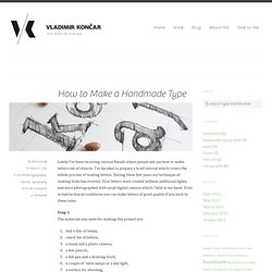 How to Make a Handmade Type