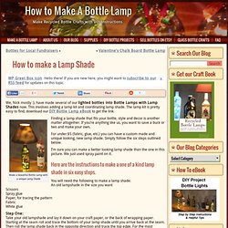 How to make a one of a kind lamp shade for your bottle lamp