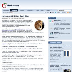 Make An OS X Lion Boot Disc - MacRumors.com