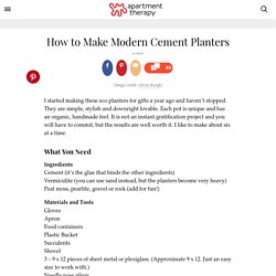 How to Make Modern Cement Planters