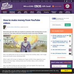 How to make money from YouTube videos