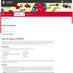 How to make a MOOC?