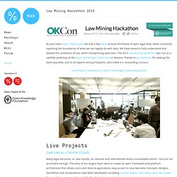 make.opendata.ch » Law Mining Hackathon 2013