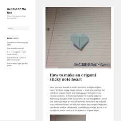 How to make an origami sticky note heart