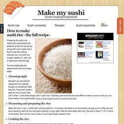 How To Make Perfect Sushi Rice