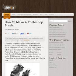 How To Make A Photoshop Brush