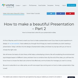 How to make a presentation - choose the best color