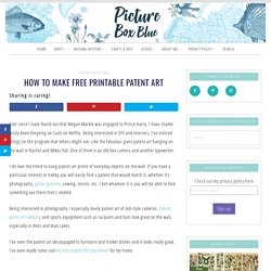 How To Make Free Printable Patent Art - Picture Box Blue