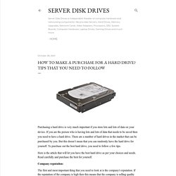 How to make a purchase for a hard drive? Tips that you need to follow