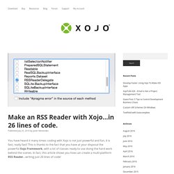 Make an RSS Reader with Xojo…in 26 lines of code