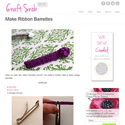 make ribbon barrettes