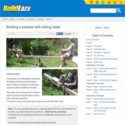 How to make a seesaw with a sliding seat