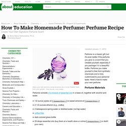 Perfume Recipe - Make Your Own Signature Perfume Scent