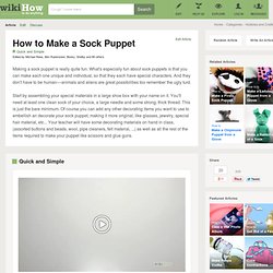 How to Make a Sock Puppet: 12 Steps