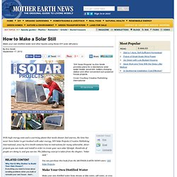 How to Make a Solar Still - DIY