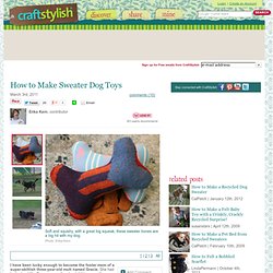 How to Make Sweater Dog Toys