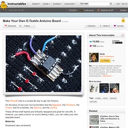 Make Your Own E-Textile Arduino Board