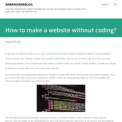 How to make a website without coding?