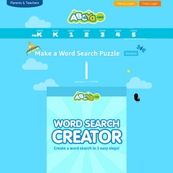 Make a Word Search Puzzle for Kids