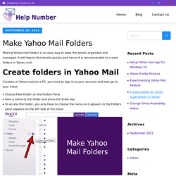 Make Yahoo Mail Folders