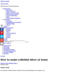 How to Make Your Own Colloidal Silver at Home