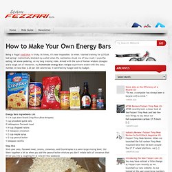 How to Make Your Own Energy Bars