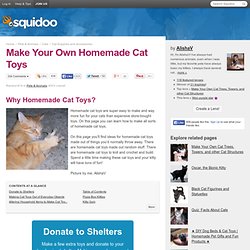 Make Your Own Homemade Cat Toys