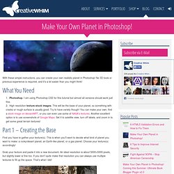 Make Your Own Planet in Photoshop!