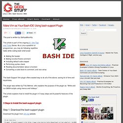 Start - Make Vim as Your Bash-IDE Using bash-support Plugin - Pentadactyl