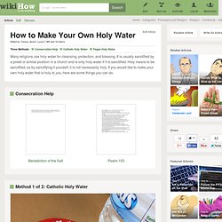 How to Make Your Own Holy Water (with Benediction)