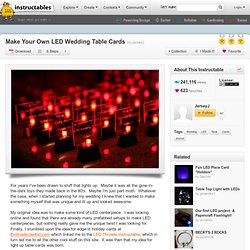 Make Your Own LED Wedding Table Cards