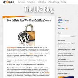 Cómo hacer que su sitio de WordPress más seguro