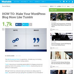 HOW TO: Make Your WordPress Blog More Like Tumblr