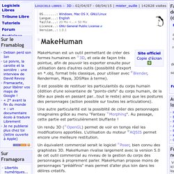 MakeHuman - 3D - Logiciels Libres