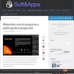 Makemake: crea sin programar y publica gratis tu propia web